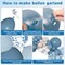 173Pcs Dusty Blue Balloon Arch Garland Kit, Baby Light Dusty Blue White Sand Metallic Blue Confetti Balloons for Boy Baby Shower Gender Reveal Wedding Birthday Party Decorations Supplies